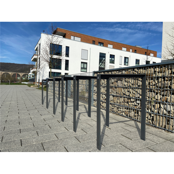 Leaning bracket made of flat steel 80 x12mm | with beam | total width: 450 mm | hot-dip galvanized